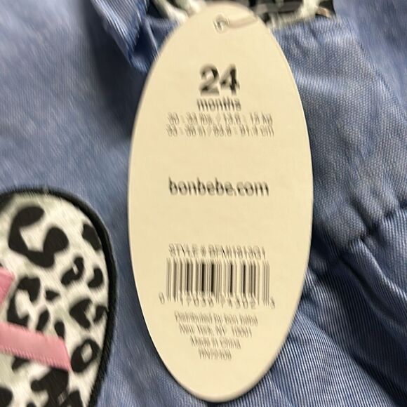 BON BEBE | Blue | CHEETAH CHAMBRAY DRESS SET - Picture 4 of 4